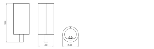 Avfall & Återvinning | WAVE papperskorg Utan Lock 40 Cm Bred Stål