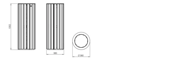 Avfall & Återvinning | WAVE papperskorg Utan Lock 38 Cm Bred Trä/Stål