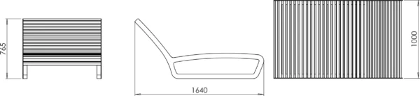 Parkbänkar | Solsäng | Solstol Trapo 100cm